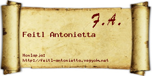Feitl Antonietta névjegykártya